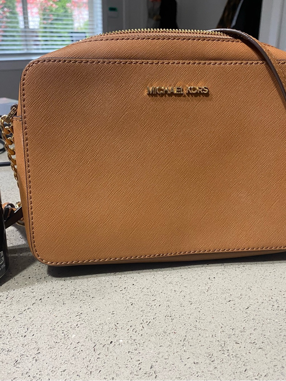 Michael Kors Camel/Tan Crossbody Bag with Gold Hardware